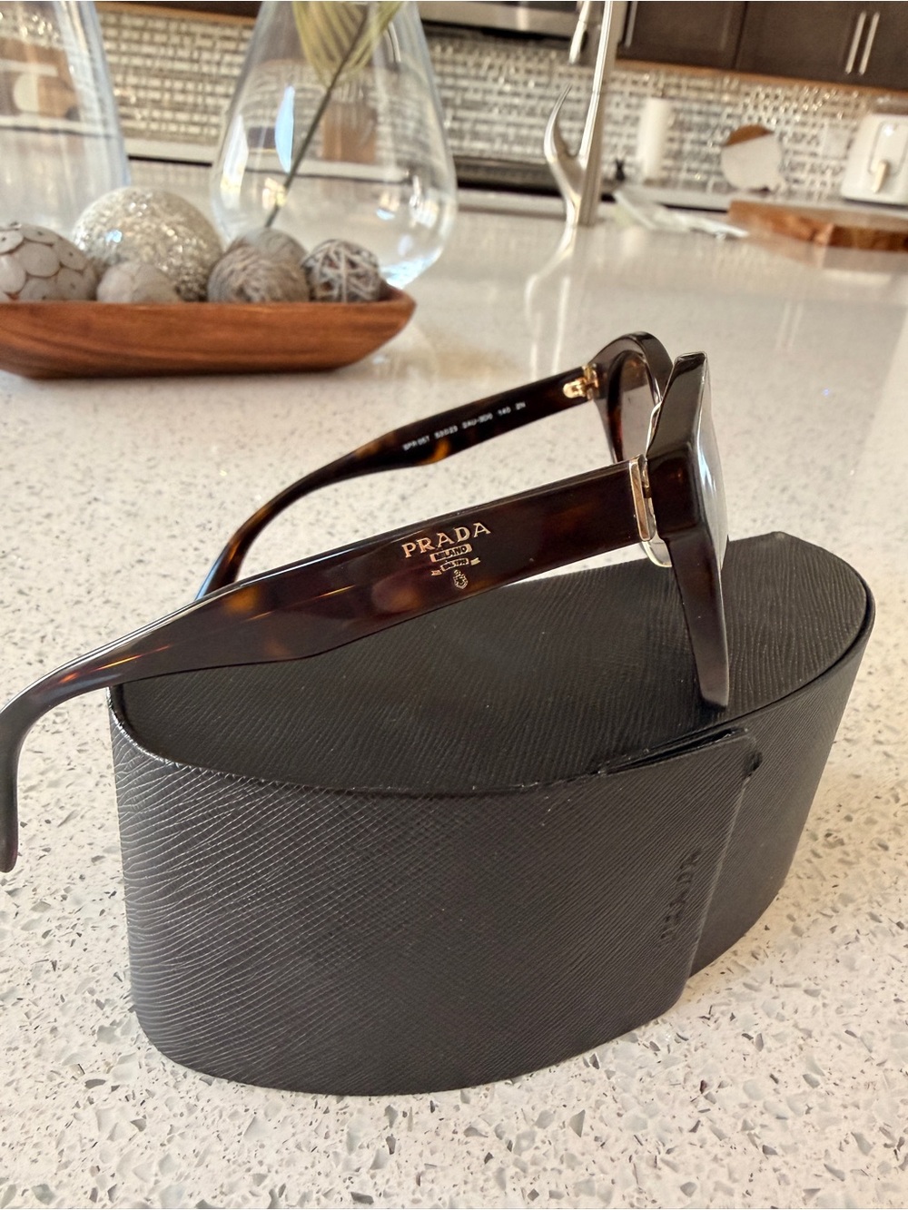 Prada Tortoiseshell Round Sunglasses - Brown Lenses - Picture 10 of 12